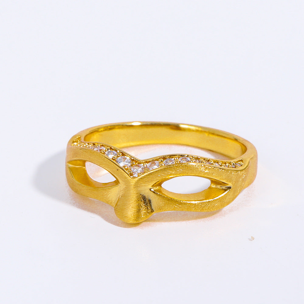 Wholesale Copper 18K Real Gold Masquerade Ring
